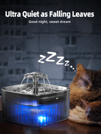 Cat Water Fountain: 75oz/2.2L Automatic Pet Water Dispenser for Cats, 304 Stainless Steel Water Tray, Cat Water Bowl Dispenser, Super Silent Pet Water Fountain for Cats Inside, Pump with LED Light